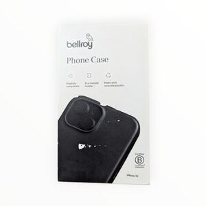 Oo1-O Bellroy - iPhone 15 Leather Phone Case - Black